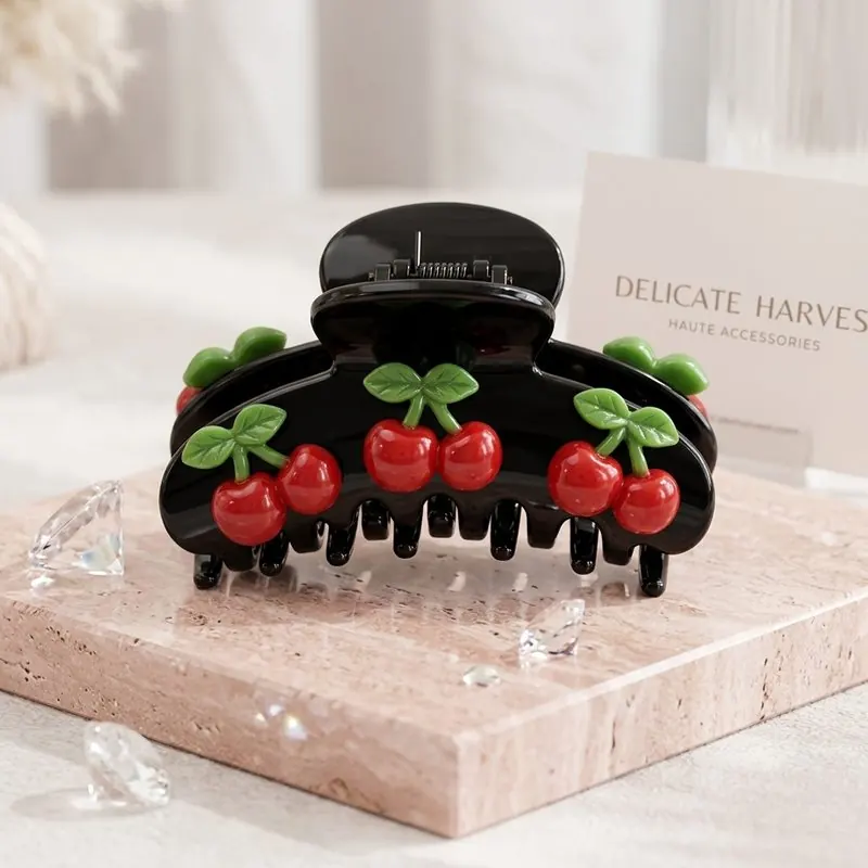Korean Cherry Hair Claw Preview